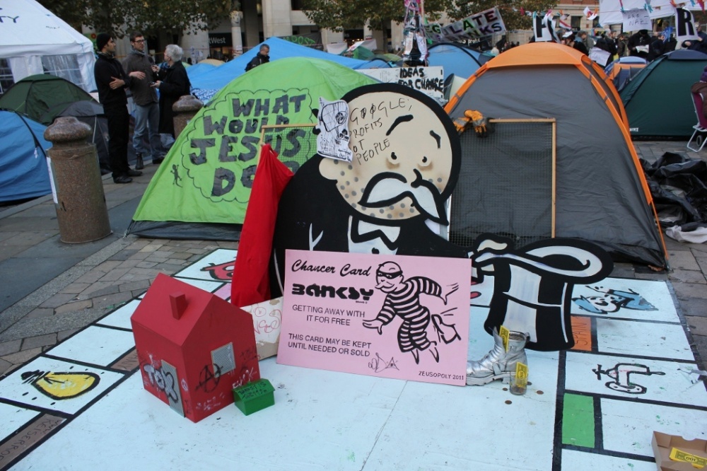 Early November 2011 outside St Paul's and at Finsbury Circus