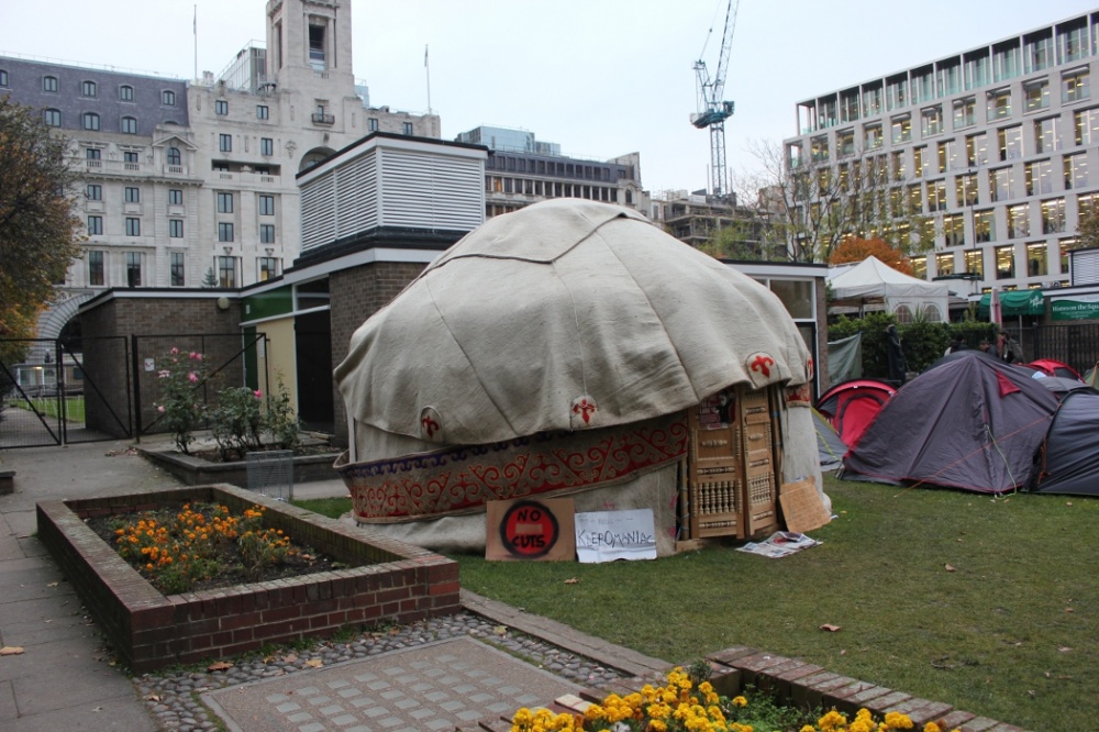 Early November 2011 outside St Paul's and at Finsbury Circus