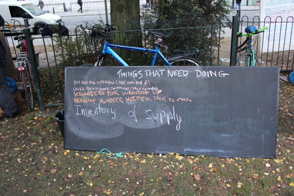 Early November 2011 outside St Paul's and at Finsbury Circus